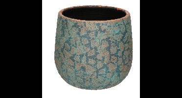 Mica Decorations Bloempot - koperkleurig - keramiek - 25 x 32 cm
