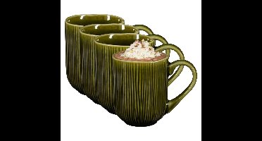 Mica Decorations Koffiemok / theemok Nusa - 6x - groen - 220 ml