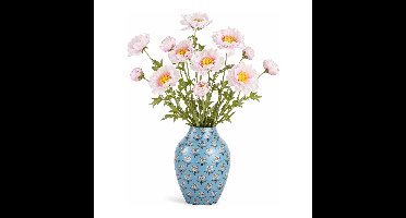 Mica Decorations Kunstbloem Klaproos Poppy - 4x - H62 cm - roze