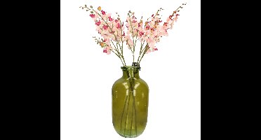 Mica Decorations Kunstbloem Orchidee tak - 5x - lichtroze - 75 cm