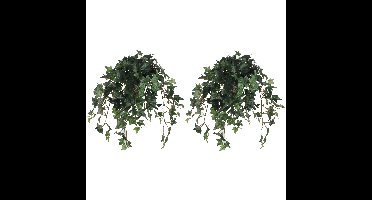 Mica Decorations Kunstplant - 2x - klimop - Hedera - in pot - 45 cm