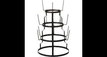 Mica Decorations mokkenrek - metaal - H50 x D34 cm. - zwart