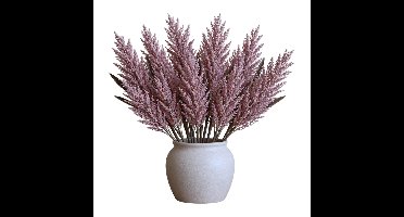 Mica Decorations Pampasgras pluim losse tak - 8x - oudroze - 88 cm