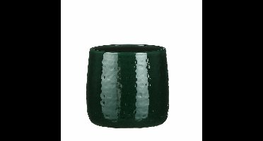 Mica Decorations Plantenpot - keramiek - groen - 19 x 17 cm