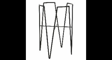 Mica Decorations plantenpot standaard - zwart - D25 x H38 cm