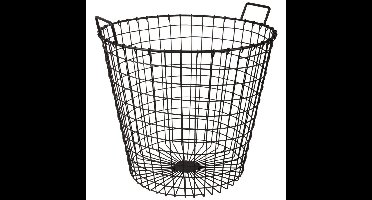 Opbergmand - 1x - metaal - antraciet - 45 x 45 cm - draadmand