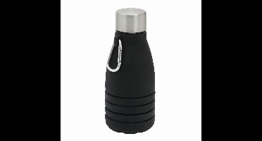 Opvouwbare drinkfles - waterfles - zwart - kunststof - 550 ml