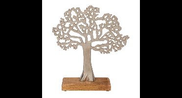 Out of the blue Levensboom - aluminium - houten voet - 27 cm