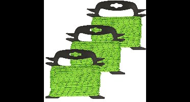 Pro Plus scheerlijn lichtgevend - 3x - 20m - fluor groen - 4 mm dik
