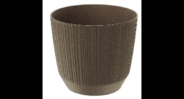 Prosperplast Plantenpot Eco - stripe - bruin - D17xH15 cm