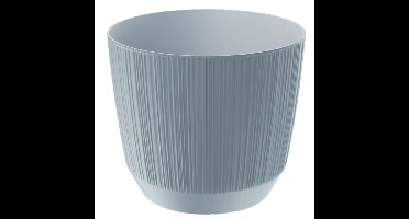 Prosperplast Plantenpot - stripe - steengrijs - D13xH11 cm