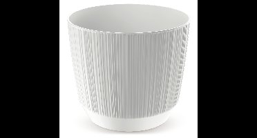 Prosperplast Plantenpot - stripe - wit - D17xH15 cm
