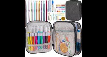 Ruhhy Haaknaalden set - 85 delig - aluminium - haken - haakset