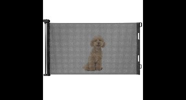 Ruhhy Honden hekje - 86 x 160 cm - grijs - uittrekbaar - beschermhekje