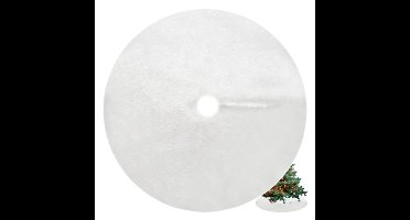Ruhhy Kerstboomrok - wit - D150 cm - polyester - kerstboom rok