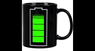 Ruhhy Magic mok - batterij - 330 ml - thermokleur - koffiemok