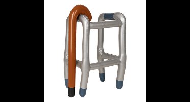 Ruhhy Opblaasbaar opa/oma looprek/wandelstok - 80 x 50 x 40 cm