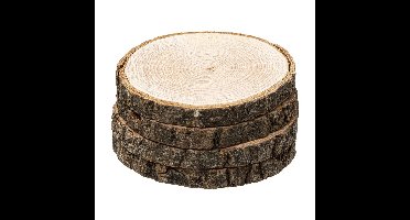 Secret de Gourmet - glazen onderzetters - 16x stuks - D10 cm - hout