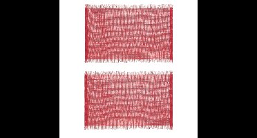Secret de Gourmet Jute tafel placemat - 8x - rood - 45 x 30 cm