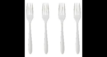 Secret de Gourmet Nevis 8x vorken RVS - 19 cm - vaatwasserbestendig