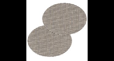 Secret De Gourmet Placemat - 10x - ovaal - zwart/beige - 48 x 35 cm