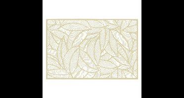 Secret de Gourmet placemat - Jungle print - goud - PVC - 45 x 30 cm