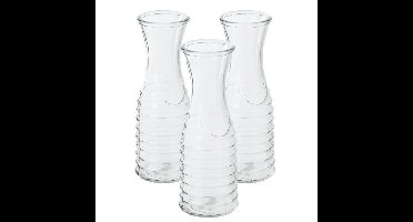 Secret de Gourmet schenk Karaf - 3x - 1 liter - glas - D10 x H26 cm