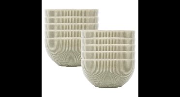 Secret de Gourmet Soepkommen Memphis - 10x - D14 cm - groen - keramiek