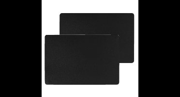Secret de Gourmet tafel placemat PU- 12x -leer - zwart - 45 x 30 cm