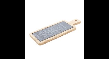 serveerplank - Leisteen/bamboe - 23 x 9 cm - rechthoek - sushi