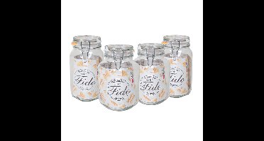 Set van 4x weckpotten/inmaakpotten 2x 2 liter en 2x 1,5 liter met beugelsluiting
