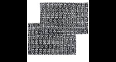 Set van 8x stuks placemats grafische print zwart texaline 45 x 30 cm