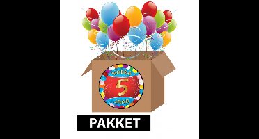 Shoppartners 5 jaar versiering voordeel pakket feestartikelen