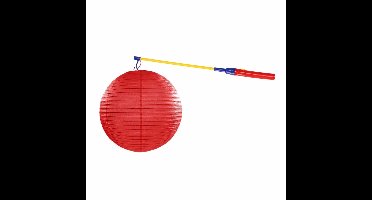 Shoppartners Lampion 35 cm rood - met lampionstokje