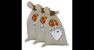 Sinterklaas strooizak voor snoep - 3x - 35x60 cm - Strooigoed van Piet