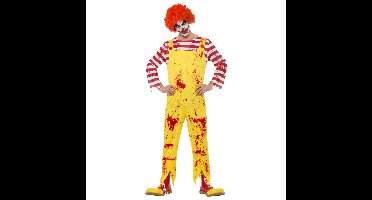 Smiffy's Clown kostuum - rood/geel - volwassenen - horror - halloween