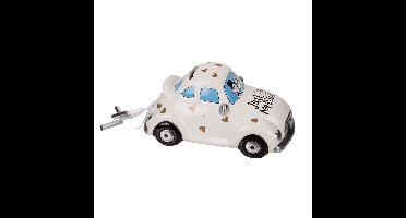 Spaarpot voor volwassenen - Just Married - keramiek - wit - 16 x 8 cm