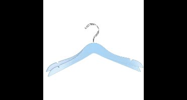 Stevige kledinghangers voor kinderen - 24x stuks - hout - blauw