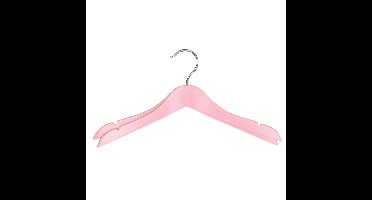 Stevige kledinghangers voor kinderen - 2x stuks - hout - roze