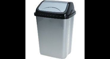 Storage Solutions Afvalemmer SWING - 5L - grijs/zwart - klep deksel