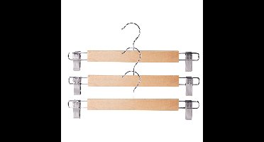 Storage Solutions broeken/rokken kledinghangers - 3x - hout - 33 cm