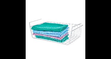 Storage Solutions Hangmand voor kast - metaal - 40 x 26 x 14 cm - grijs - kastmandje