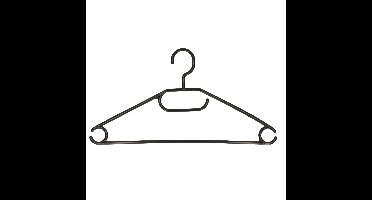 Storage solutions Kledingkast kledinghangers pakket - 10x stuks - stevig kunststof - zwart