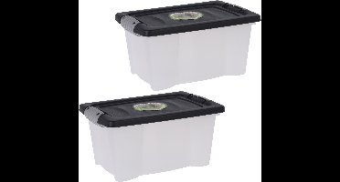 Storage Solutions Opslagbak/opbergdoos - 5x - deksel - kunststof - 9L