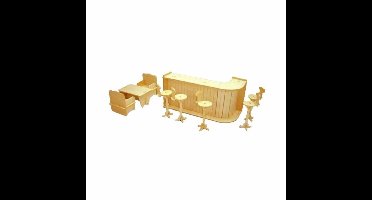 T & F Creations Poppenhuis meubels - bar - 1:12 schaal