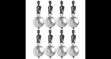 Tafelkleedgewichtjes - zilveren kogels/ballen - 16x stuks - 3.5 cm