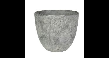 Ter Steege Bloempot - grijs - natuursteen look - D17 x H15 cm