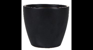 Ter Steege Bloempot - zwart - Scandinavische look - 16 x 13 cm