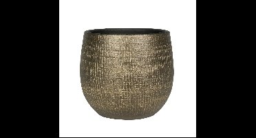 Ter Steege Plantenpot - modern design - goudkleurig - 20 x 20 cm