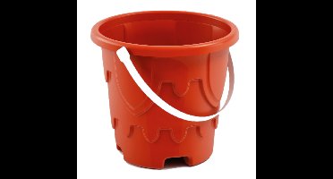T&F Creations Zandkasteel Emmer - rood - 18 x 16 cm - strandemmer